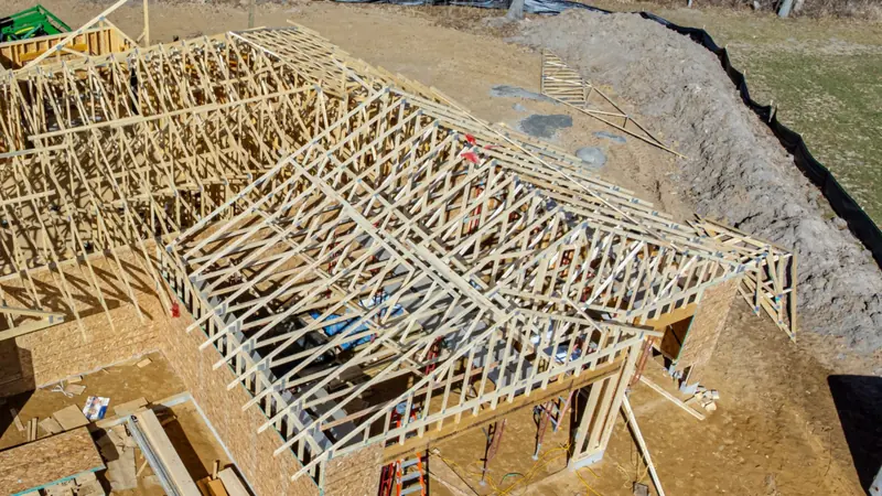 Framing of a new custom home